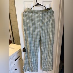 Green plaid pants